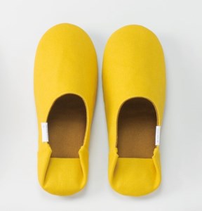 【イエロー・Lサイズ】帆布バブーシュ1足