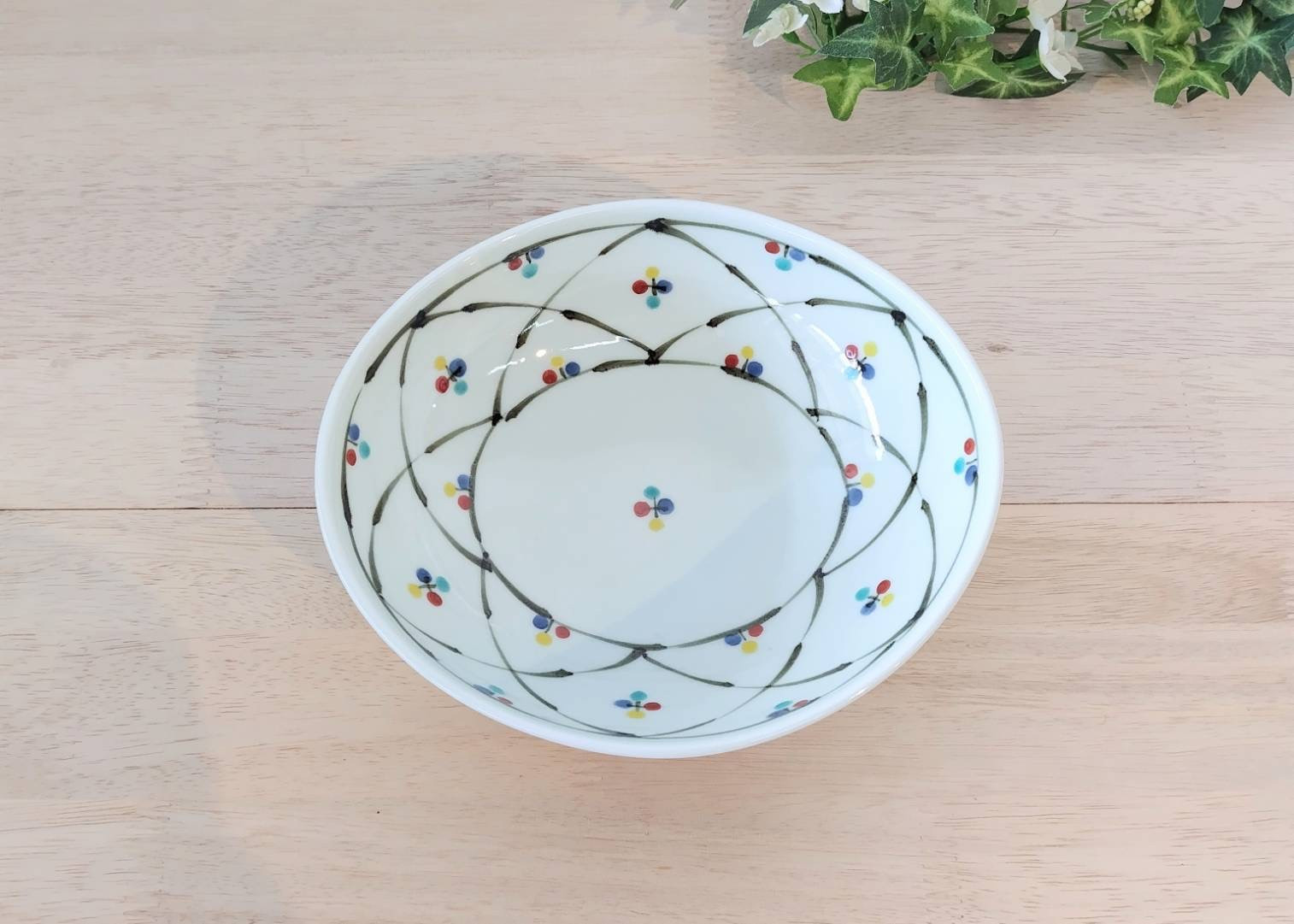 伊万里焼 花かご三方鉢 165-H553