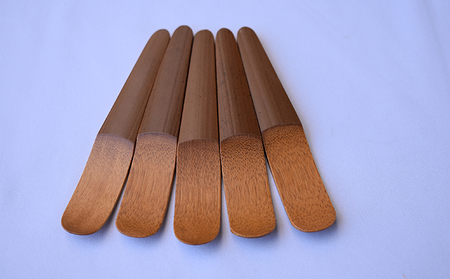 スプーン かものはしスプーン 竹製 12cm 5本入り アイスクリームやヨーグルトが食べやすい 工芸品 カトラリー キッチン用品 デザートスプーン