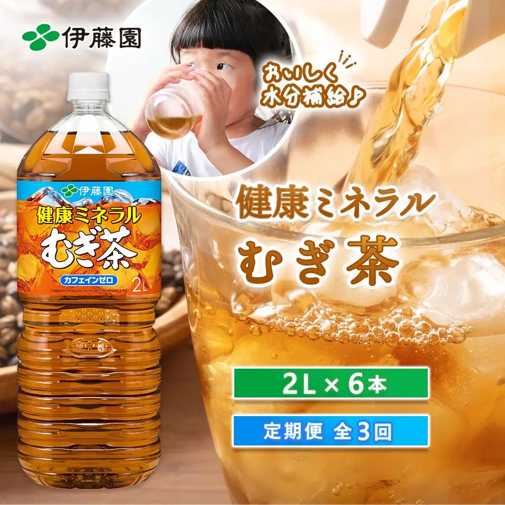 『定期便：全3回』健康ミネラルむぎ茶2L×6本【50000101】