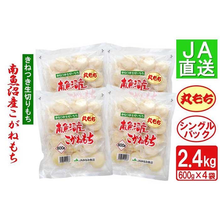 【ふるさと納税】南魚沼産こがねもち「生切りもちシングルパック」丸もち2.4kg【2025年10月下旬から順次発送】 | もち 食品 人気 おすすめ 送料無料 魚沼 南魚沼 南魚沼市 新潟県 こがねもち 餅 産地直送 JA発