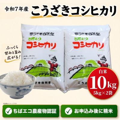 ふるさと納税 神崎町 【数量限定】米 10kg コシヒカリ 令和7年産 白米 千葉県神崎町産 ちばエコ農産物注文後精米