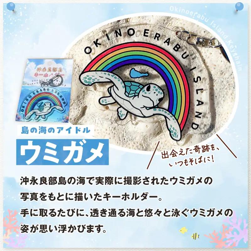 沖永良部島キーホルダー （ ウミガメ ） W073-001-03 キーホルダー