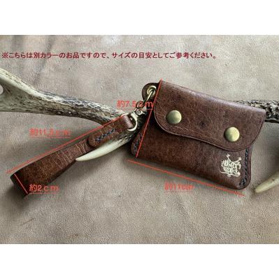 ふるさと納税 土佐清水市 鹿革の小銭入れ ストラップ付【ロゴ入り 深緑】ミニ財布 コインケース【R00688】 |  | 03