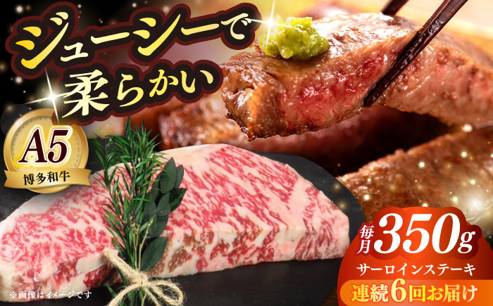 
                  【全6回定期便】博多和牛 A5ランク サーロインステーキ 雌 350g×1枚≪築上町≫【KRAZY MEAT】ステーキ サーロイン BBQ 和牛 肉 [ABEN011] 156000 156000円
                
