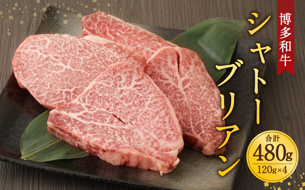 
柳川産 博多和牛 シャトーブリアン 約120g×4 計約480g 肉 牛肉 和牛
