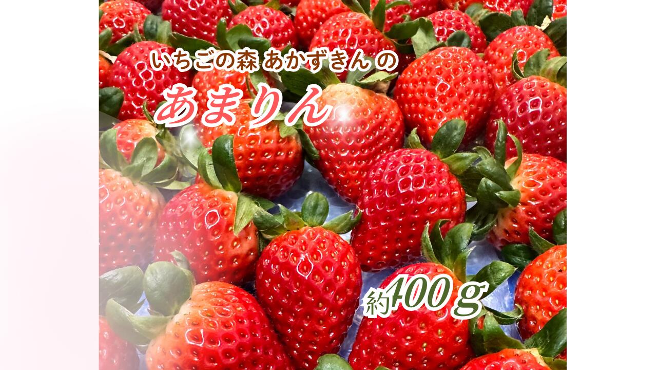 【ふるさと納税】 いちごの森あかずきんのあまりん　約400g ／ 果物 フルーツ 苺 イチゴ 甘みが際立ち 酸味の少ない 鮮やか 濃い赤色 可愛い形 特産 送料無料 埼玉県 No.632