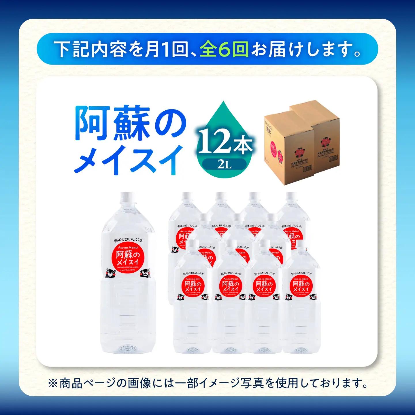 【全6回定期便】熊本 阿蘇のメイスイ 2L × 6本 2ケース（計12本） 天然水 水 ミネラルウォーター 保存 2年 【丸富産業株式会社】[AYDB029]