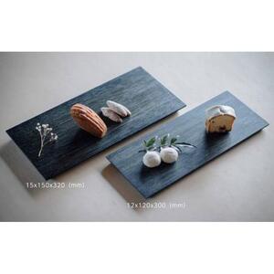 TSUKI-JIRIWOODPLATEフラット藍染S ｜トレー プレート お皿 皿 食器 インテリア