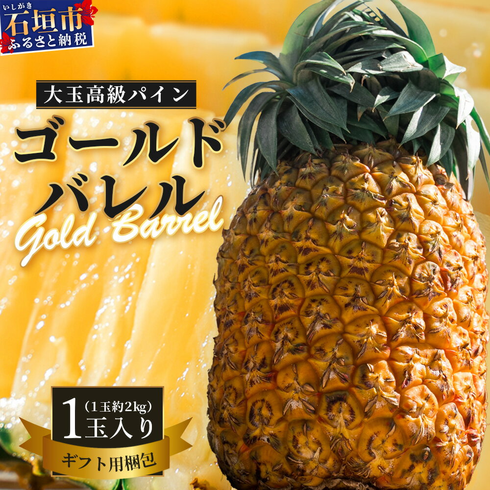 【ふるさと納税】【先行予約】石垣島産 ゴールドバレル1玉 約2.0kg ギフト用梱包《2025年夏季 順次発送》｜ ギフト 贈り物 産地直送 沖縄 石垣 フルーツ パイナップル パイン ゴールドバレルパイン 送料無料 SI-127