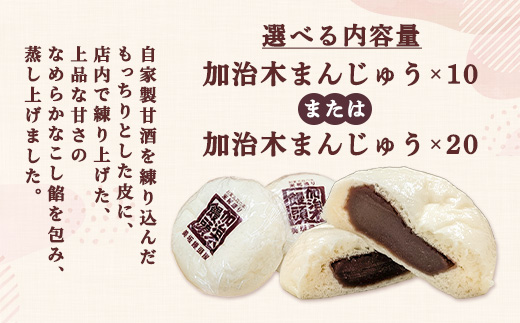 〈平日着希望〉 饅頭 詰め合わせ 加治木まんじゅう 美坂屋 10個セット 甘酒仕込み こしあん 和菓子 ふっくら 蒸し饅頭 お茶菓子 (a1049-A-01)
