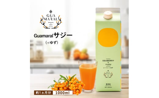  サジージュース+ゆず 1000ml×1本 | サジー シーベリー 沙棘 グアマラル 健康ドリンク 健康 美容 栄養 果汁 鉄分補給 栄養補給 健康食品 ギフト 贈答 プレゼント ご褒美 お祝 記念品 _DX03