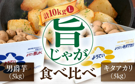 【9月下旬以降順次発送】 じゃがいも 食べ比べセット 10kg ( 男爵芋 キタアカリ 各 5kg ) じゃがいも じゃがいも じゃがいも [AJAK032]