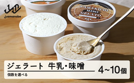 
                  やまべ牛乳ジェラート ヤマキチ味噌ジェラートセット 個数選べる 山形県 山辺町 yk-gesmm
                