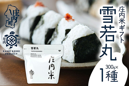 山形庄内かめこめプロジェクト 庄内米ギフト 雪若丸 300g×1袋 令和7年産 2025年産 ブランド米 コシヒカリの原点、亀の尾発祥の地 庄内