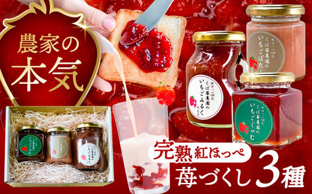 いちご尽くしセット( いちごジャム いちごバター いちごミルク )【配達不可：離島】 / くぼ苺農園[AECJ021]