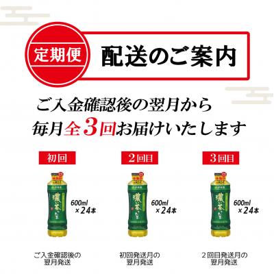 ふるさと納税 富士市 [定期便3回]お〜いお茶濃い茶PET600ml(1909) |  | 01