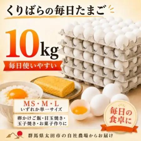 くりばらの毎日たまご10kg(MS・M・Lいずれか単一サイズ)【配送不可地域：離島】【1748492】