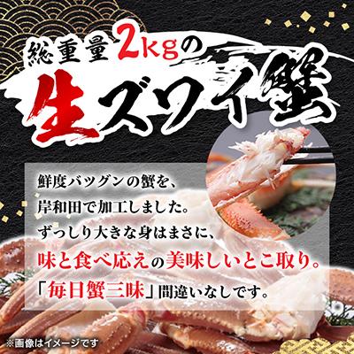 ふるさと納税 岸和田市 巨大　生ズワイ蟹　5L　2kg |  | 01