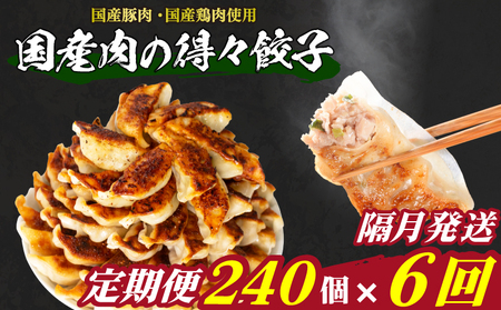 訳あり 国産肉の得々餃子 240個 定期便 隔月6回 餃子 ギョウザ IB