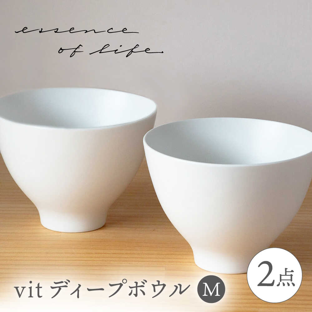 【ふるさと納税】【波佐見焼】【essence】vit ディープボウル 〈M〉 2点セット【西海陶器】[OA456]