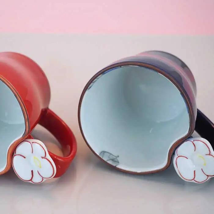 【波佐見焼】花絵蒔（はなえまき）ペア マグカップ スープマグ スープカップ 陶器 食器 皿 【仙右エ門陶房】 [ZD17] 波佐見焼