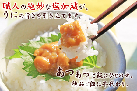 三陸水産 普代産 塩うに 60ｇ 瓶詰 ２本 ミョウバン不使用 無添加 雲丹 uni ウニ 冷凍 うに 瓶
