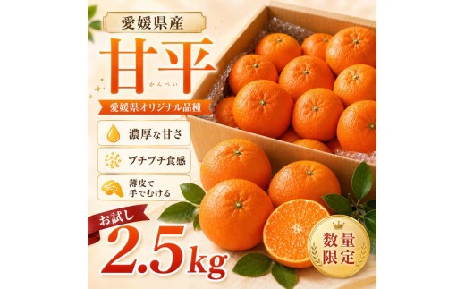 甘平 約2.5kg 家庭用 【2027年2月上旬頃から順次発送】 | みかん 愛媛 甘平 かんぺい 愛媛三大高級柑橘 ( 紅まどんな 甘平 せとか ) のひとつ 柑橘 カンペイ ミカン かんきつ mi