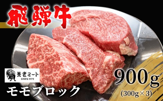 【3月発送】 飛騨牛 モモブロック 900g 300g×3 牛肉 和牛 肉 ローストビーフ 焼肉 ステーキ 赤身 赤身肉 牛 鉄板焼き お祝い 贈答 ギフト 贈り物 ふるさと納税 東白川村 岐阜 贅沢 モモ もも肉 養老ミート 33000円
