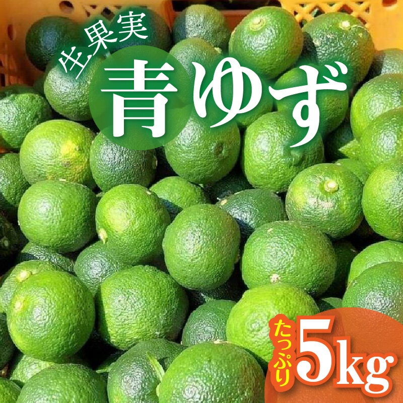 【ふるさと納税】訳あり 青ゆず 生果実 たっぷり5kg