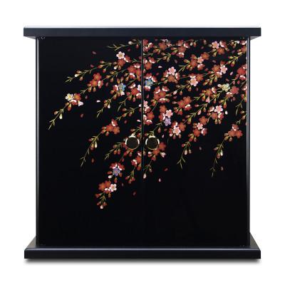 ふるさと納税 和歌山市 紀州塗り ミニ仏壇 雅 大 しだれ桜 美しく描かれた蒔絵の世界。職人が創る雅なコンパクト仏壇