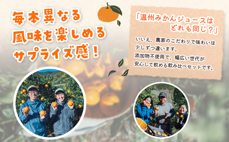 ＜農家めぐり 狩江柑橘ジュース 6選（温州みかん）＞ 温州みかん 南柑20号 愛媛県産 飲料 ジュース 国産 みかん 蜜柑 ミカン ストレートジュース 果汁 セット 詰合せ 6種 6本 企業組合かりエ