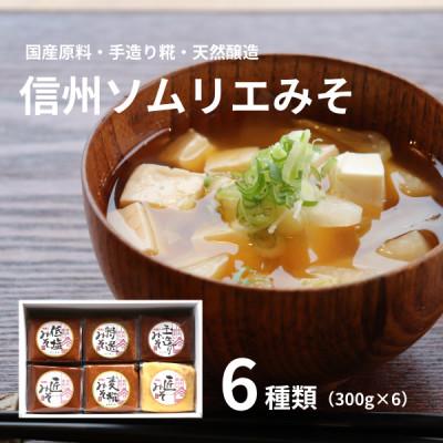 ふるさと納税 長野県 信州ソムリエみそ6種類(300g×6個)