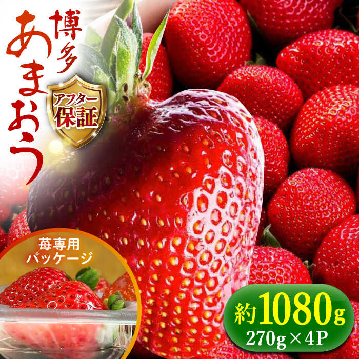 【ふるさと納税】【予約受付】【2月1日より順次発送】 いちご あまおう 約270g×4 農家直送 朝採り新鮮いちご 博多あまおう 《築上町》【株式会社H&Futures】 [ABDG004] 12000円