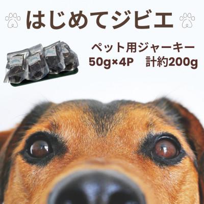 ふるさと納税 諫早市 【はじめてジビエ】ペット用ジャーキー　50g×4P　計約200g