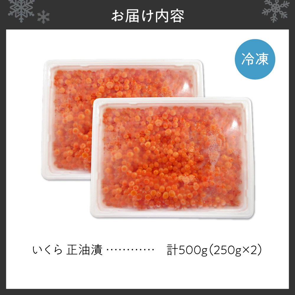 いくら正油漬　250g×2｜イクラ 魚卵 醤油漬け 北海道 札幌市