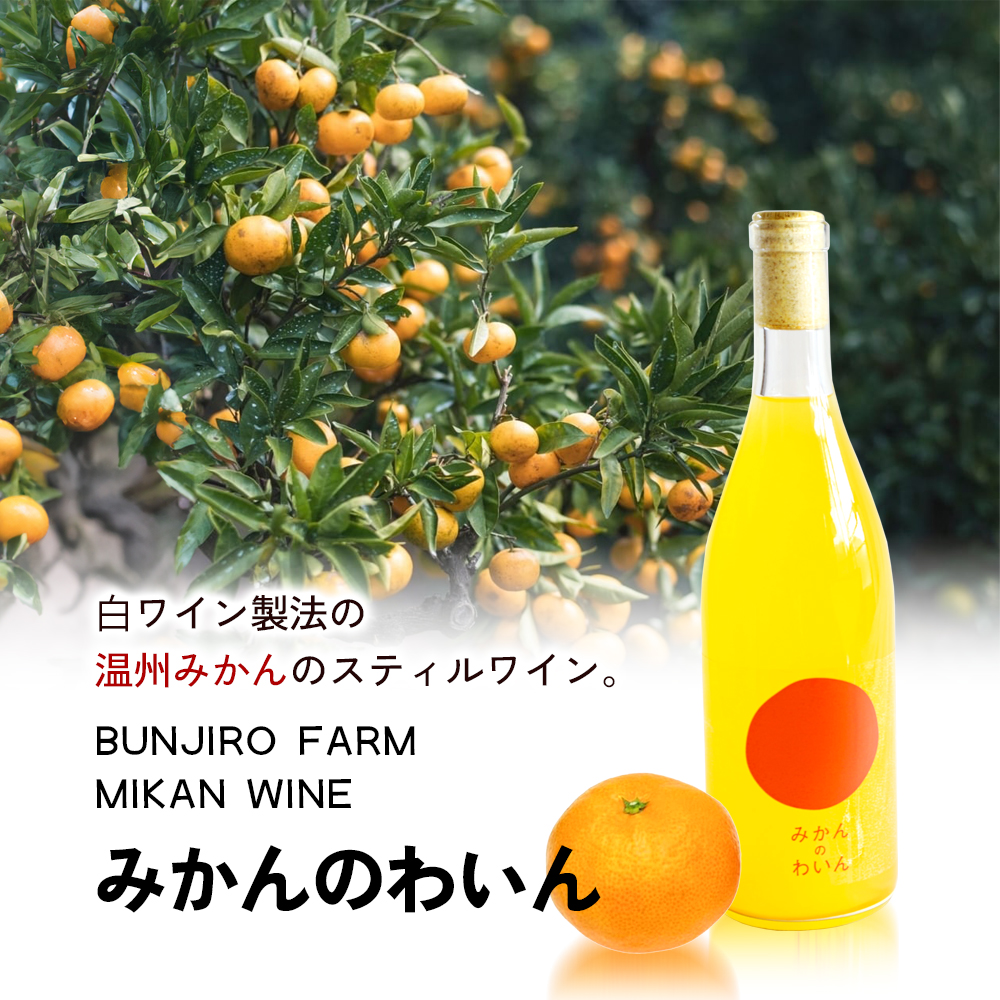 【 小豆島 】文次郎農園 小豆島100％ みかんのわいん 750ml お