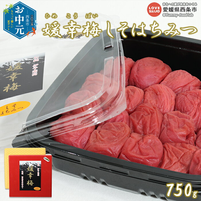 【ふるさと納税】【お中元】＜媛幸梅 しそはちみつ 750g＞ ※ご希望の配送時期をお選びください。 梅干し 減塩 しそ シソ 紫蘇 はちみつ 蜂蜜 ハチミツ 南高梅 国産 特産品 佐伯食品 愛媛県 西条市 【常温】