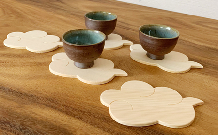 B25-007 MOKU MOKU 雲のコースター5枚セット