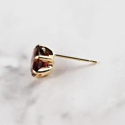 ふるさと納税 山梨県 【山梨県】【ジュエリー】K18 Garnet Hexa/ガーネット ヘキサ ピアス |  | 03