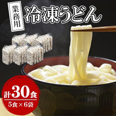 ふるさと納税 水巻町 業務用冷凍うどん　30食(5食×6袋)