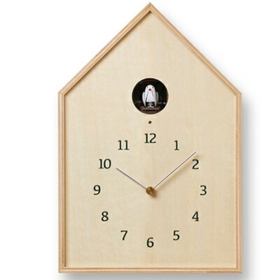 【ふるさと納税】Birdhouse Clock / ナチュラル（NY16-12 NT）レムノス Lemnos 時計 工芸品 装飾品 民芸品 伝統技術 インテリア 鳴き声 カッコー時計 奈良 雄一 ライトセンサー