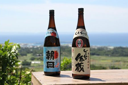 黒糖焼酎一升瓶２本セット(朝日・しまっちゅ伝蔵)Ｂ-③