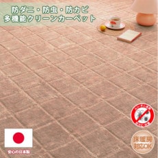 【江戸間10畳】防ダニ・防虫・抗カビ高機能クリーンカーペットブラウン(トレド10畳BR)