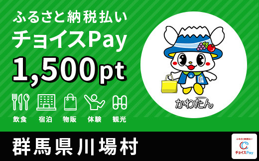 
川場村チョイスPay 1,500pt（1pt＝1円）【会員限定のお礼の品】
