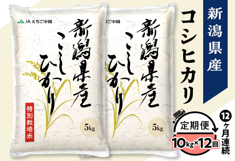 75-BN10Z【12ヶ月連続お届け】新潟県長岡産コシヒカリ10kg（特別栽培米）【2025年3月上旬～下旬発送開始】