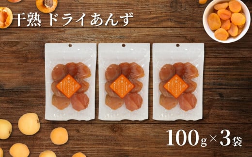 あんず ドライフルーツ 信州産 干熟 ドライ あんず 100g×3袋 ｜ 杏子 アンズ アプリコット 千曲市 長野県産 信州