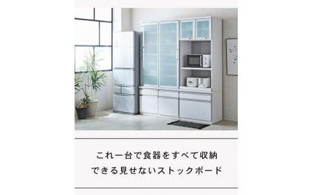 【開梱設置】 ヘネシー 食器棚 幅120cm 食器棚 引き戸 完成品 ホワイト 食器 収納 大川家具 ダイニングボード