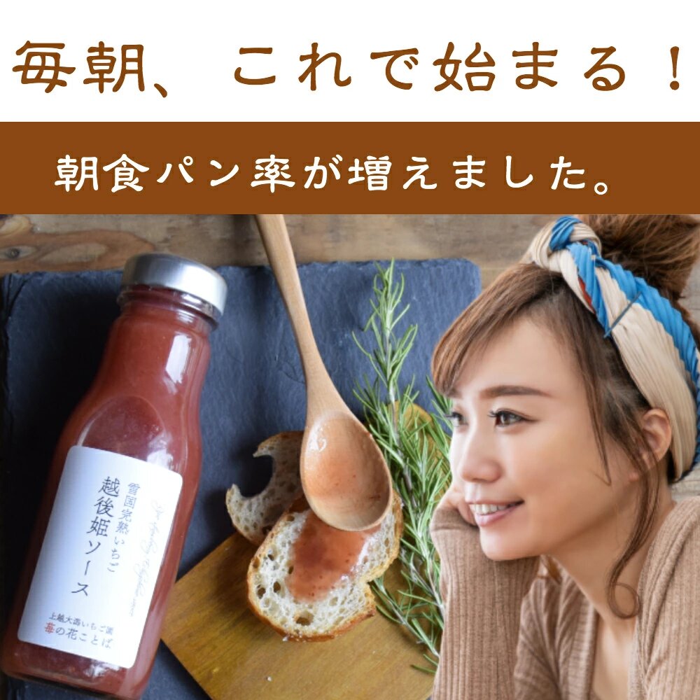 越後姫ソース（大瓶）　1瓶 いちご イチゴ 苺 加工品 お取