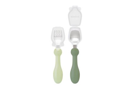 【ふるなび限定】フォーク＆スプーンプチ カバー付 オリーブ FN-Limited